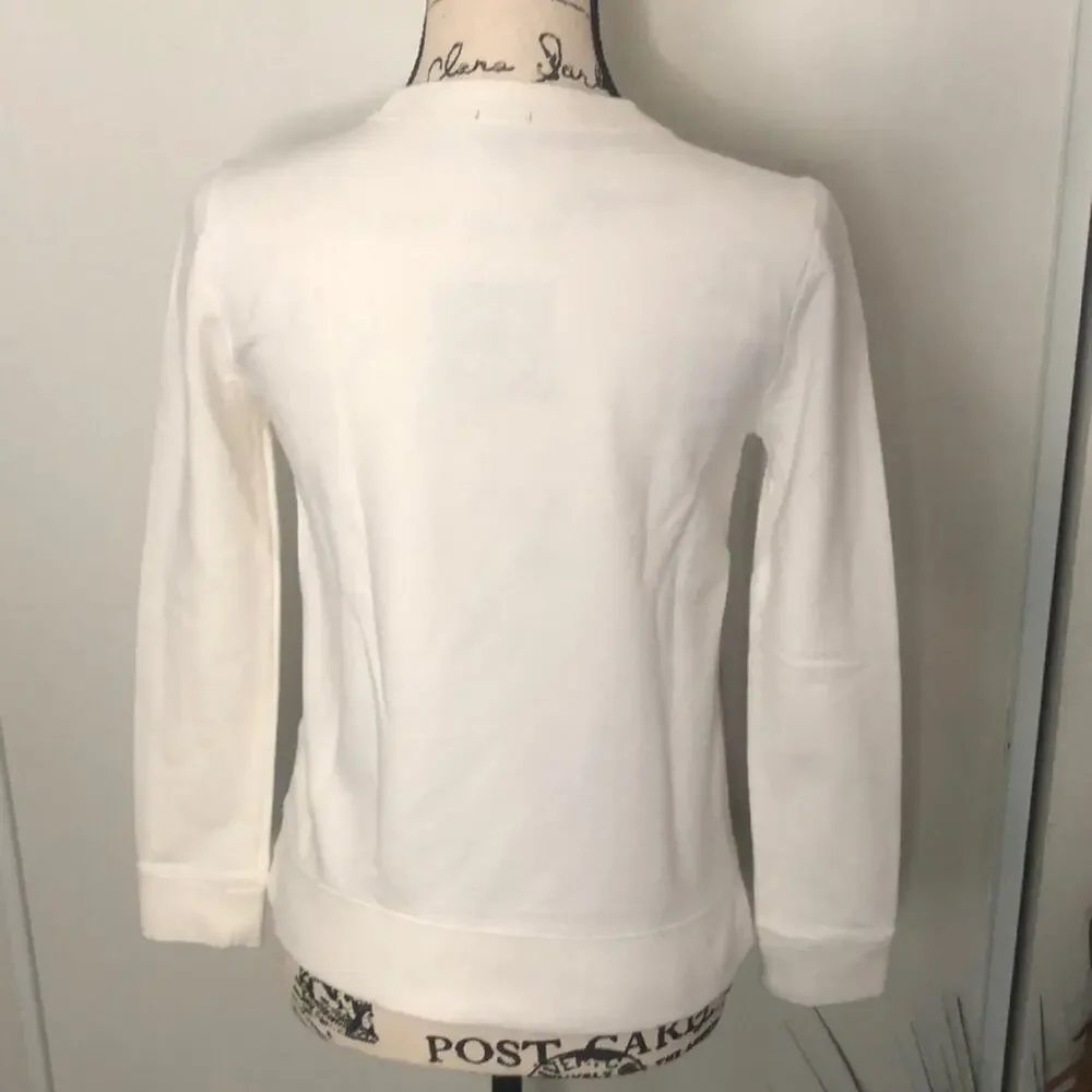 J.Crew White Sweater with detail design Size XS